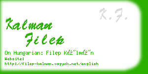 kalman filep business card